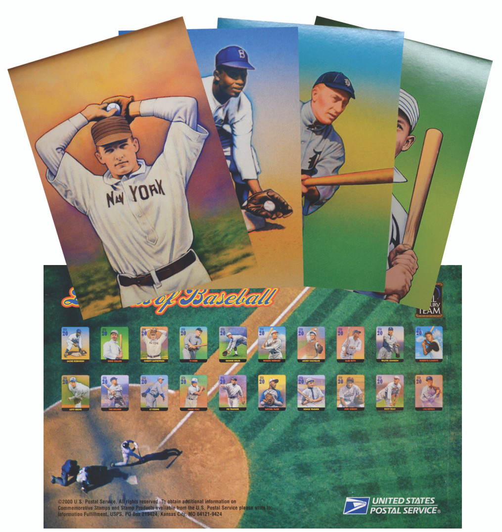 UX337-56 - 2000 20c Legends of Baseball - Set of 20