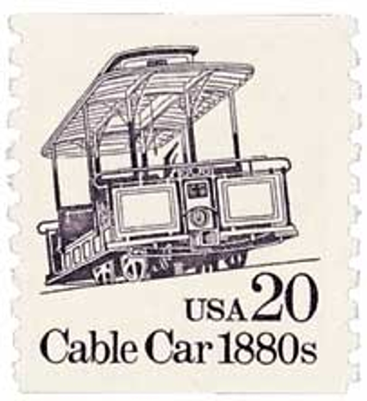2263 - 1988 20c Transportation Series: 1880s Cable Car