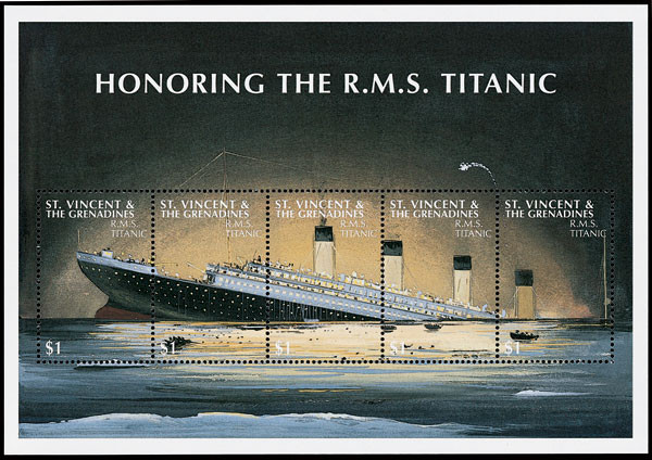 R.M.S. TITANIC 切手額装品 Authentic Titanic Wreck Wood on a Stunning Art Card – Titanic Items