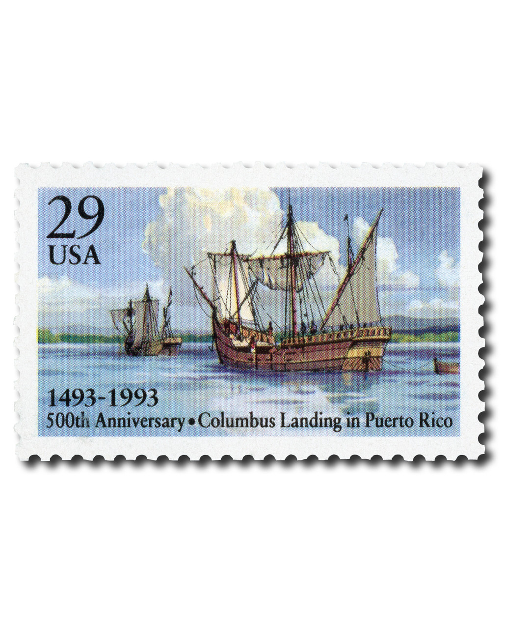 2805 - 1993 29c Columbus' Landing in Puerto Rico 2805 - 1993 29c Columbus' Landing in Puerto Rico