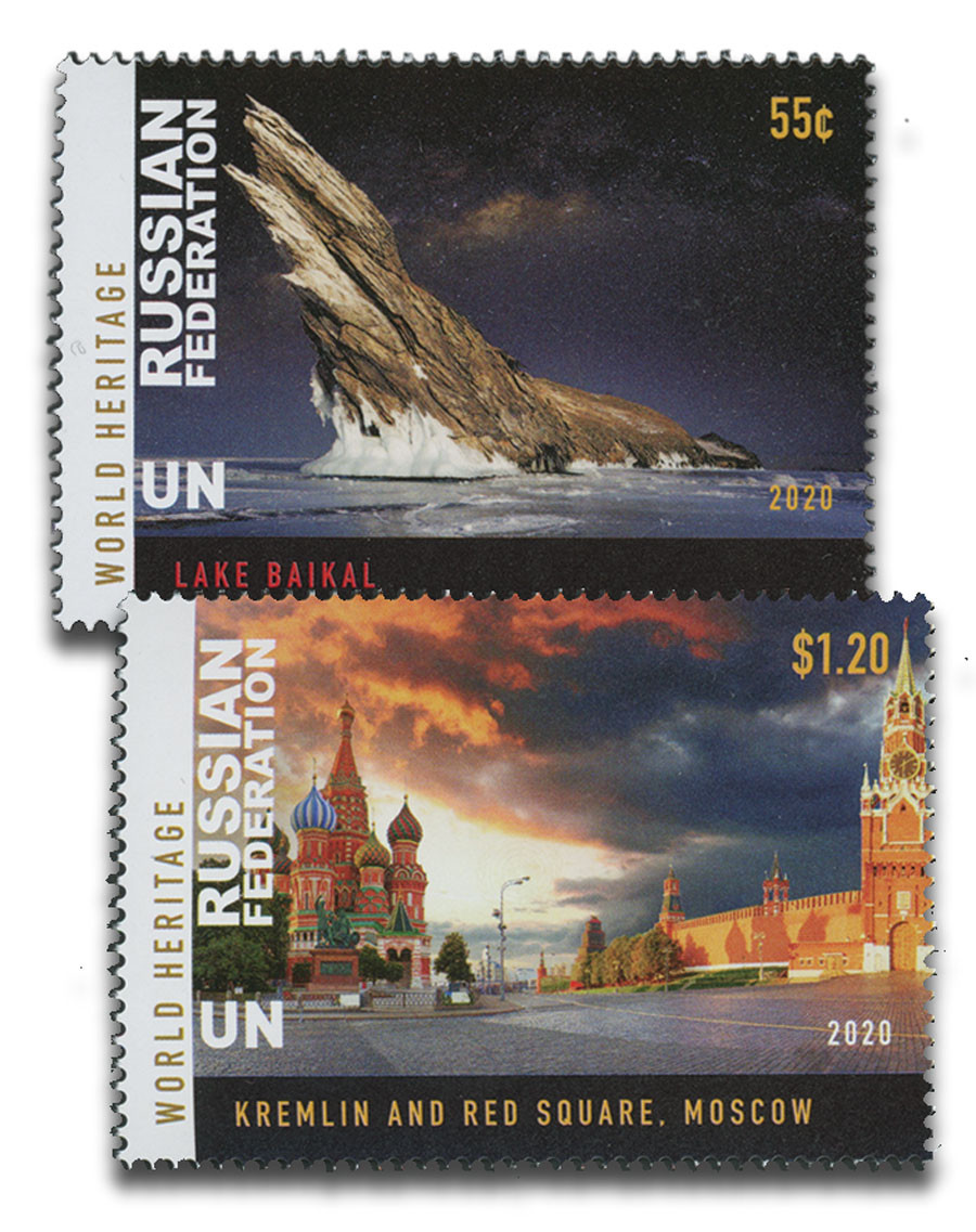 UN1253-54 - 2020 55c & $1.20 World Heritage- Russia - Mystic Stamp