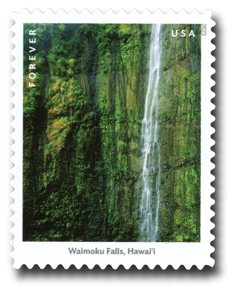 5800e - 2023 First-Class Forever Stamp - Waterfalls: Waimoku Falls