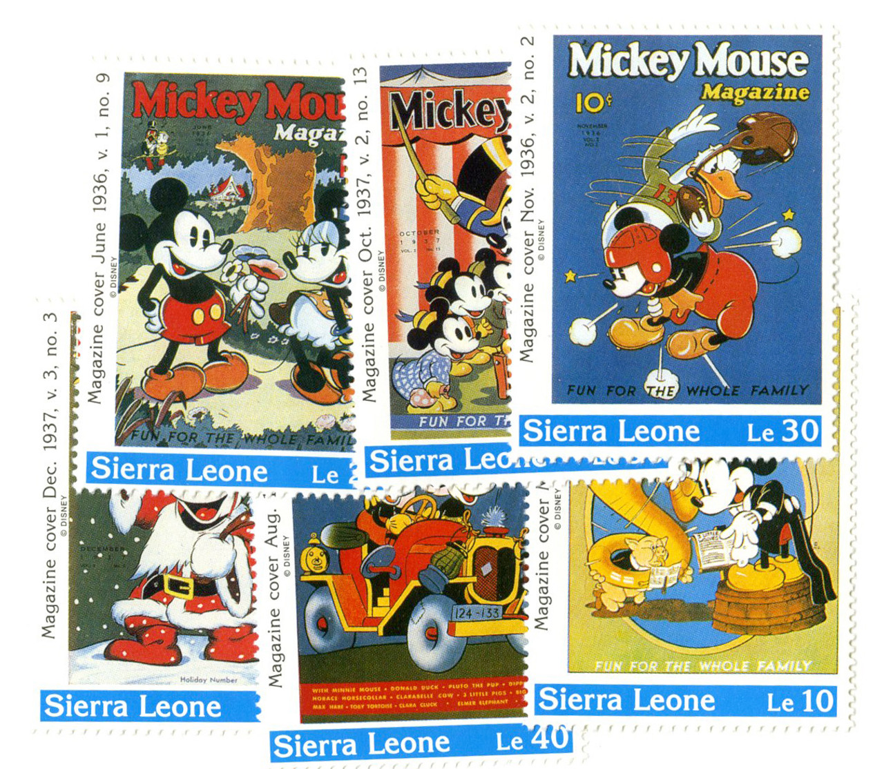 ディズニー フィルム原版 オリジナルマテリアル 超珍品 非売品 MDS179 - 1992 Disney's 1936-37 Mickey Mouse Magazine Covers