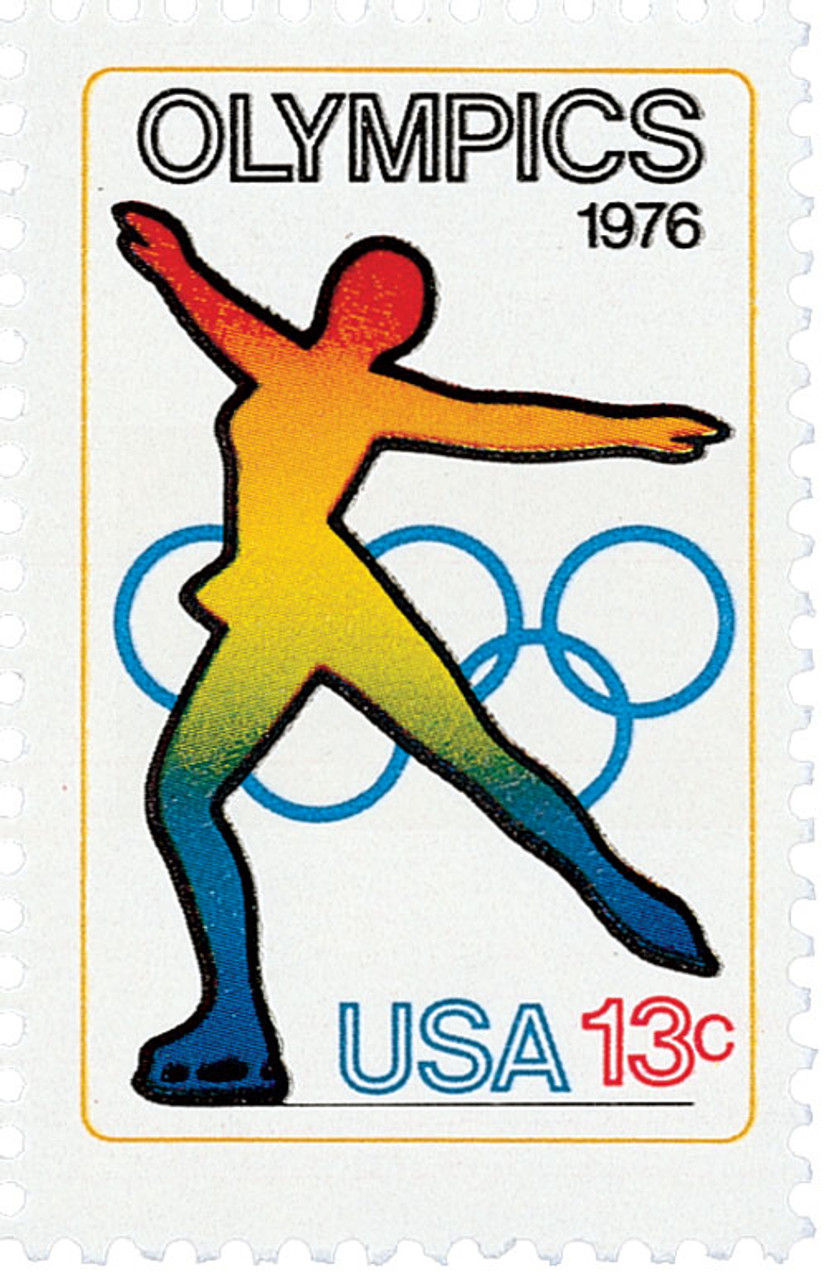 1698 - 1976 13c Olympic Games: Skating - Mystic Stamp Company