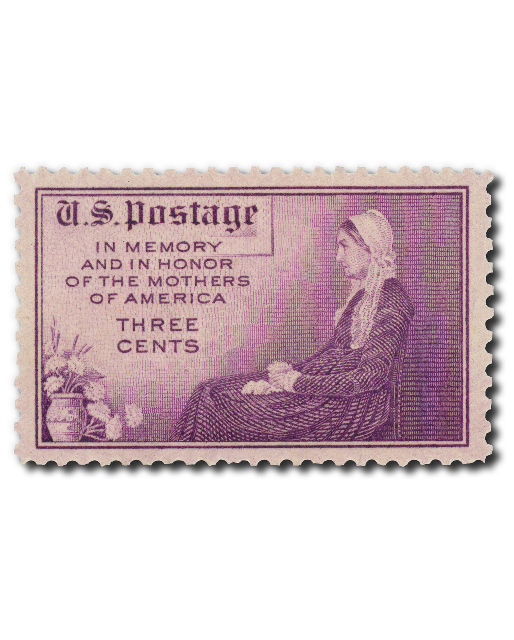 737 - 1934 3c Mothers of America, Purple, Perf. 11x10.5 - Mystic