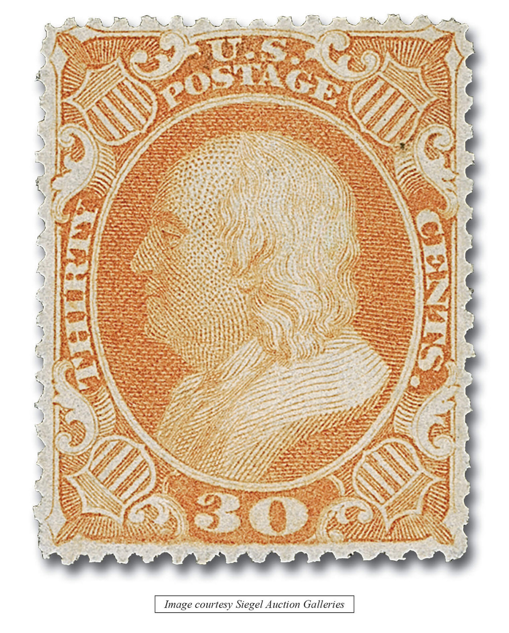 anneページ 38 - 1860 30c Franklin, Orange, Perf. 15.5 - Mystic Stamp Company