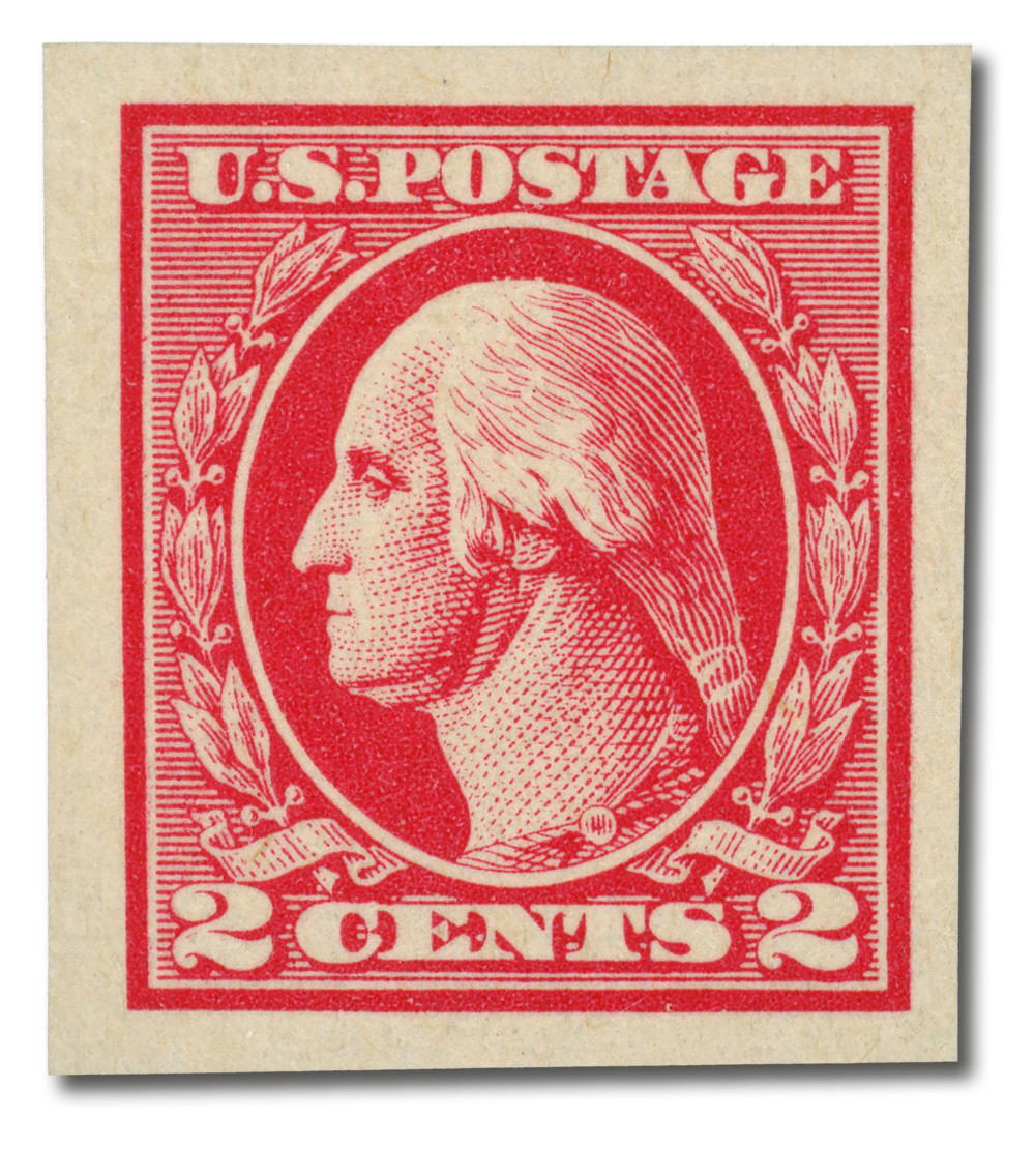 534 - 1920 2c Washington, Carmine, Offset Printing, Unwatermarked