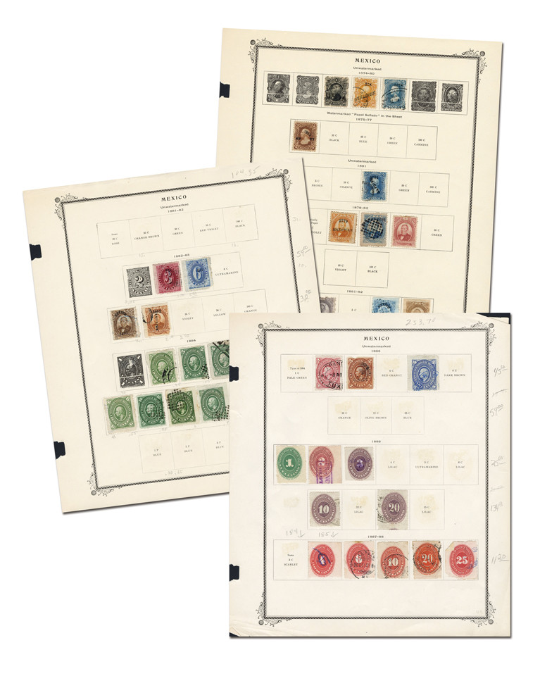 Mexico 1856-1898 Collection of 25 Stamps