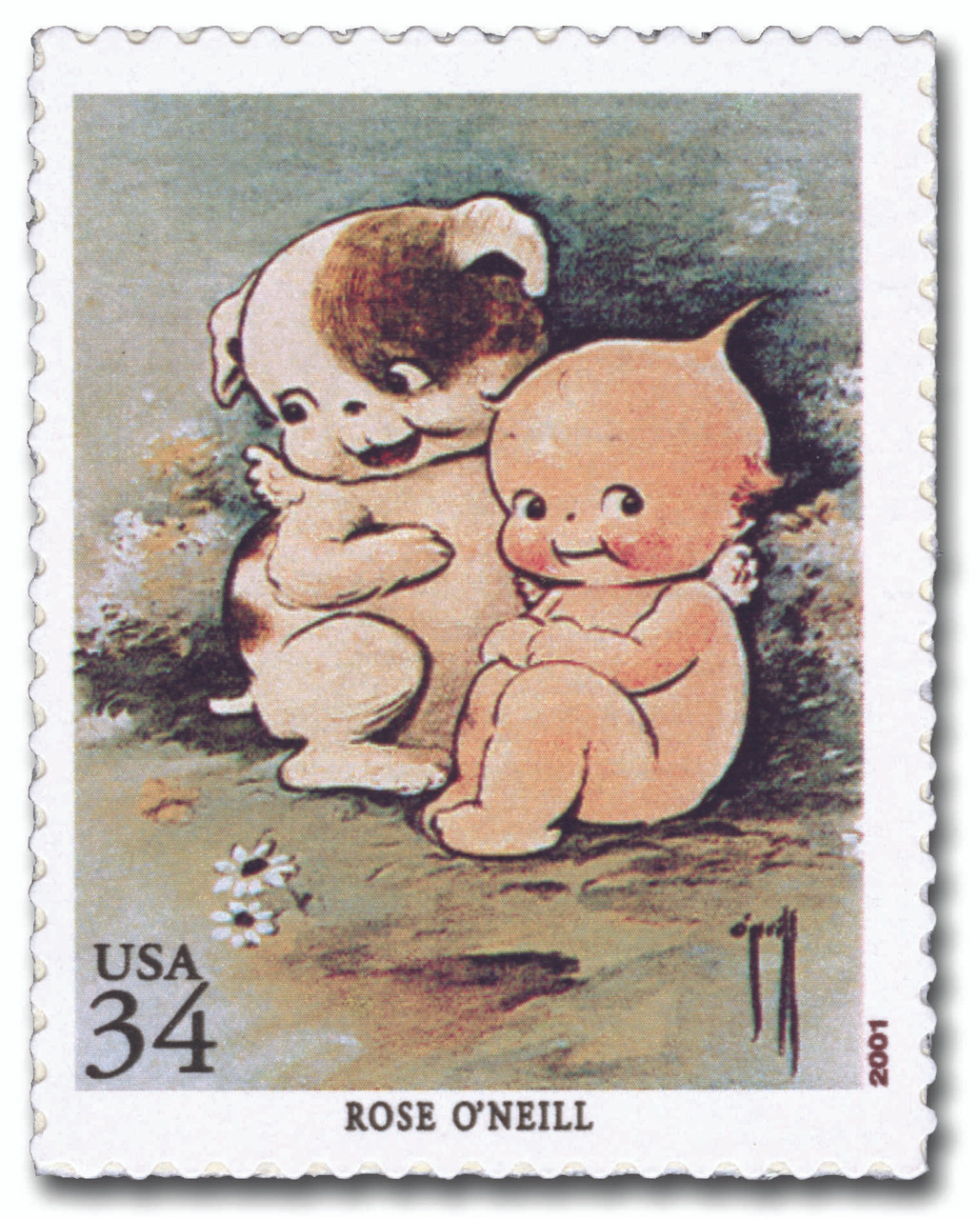 3502i - 2001 34c American Illustrator Rose O'Neill - Mystic