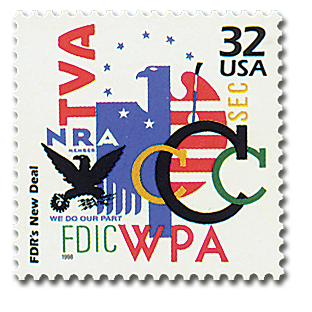 3185e - 1998 32c Celebrate the Century - 1930s: FDR's New Deal