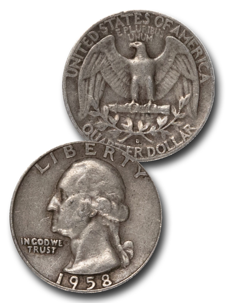 CQ-958D - 1958-D George Washington Silver Quarter - Mystic Stamp