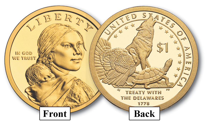 CW-013P - 2013 $1 Native American Coin - 1778 Treaty with The