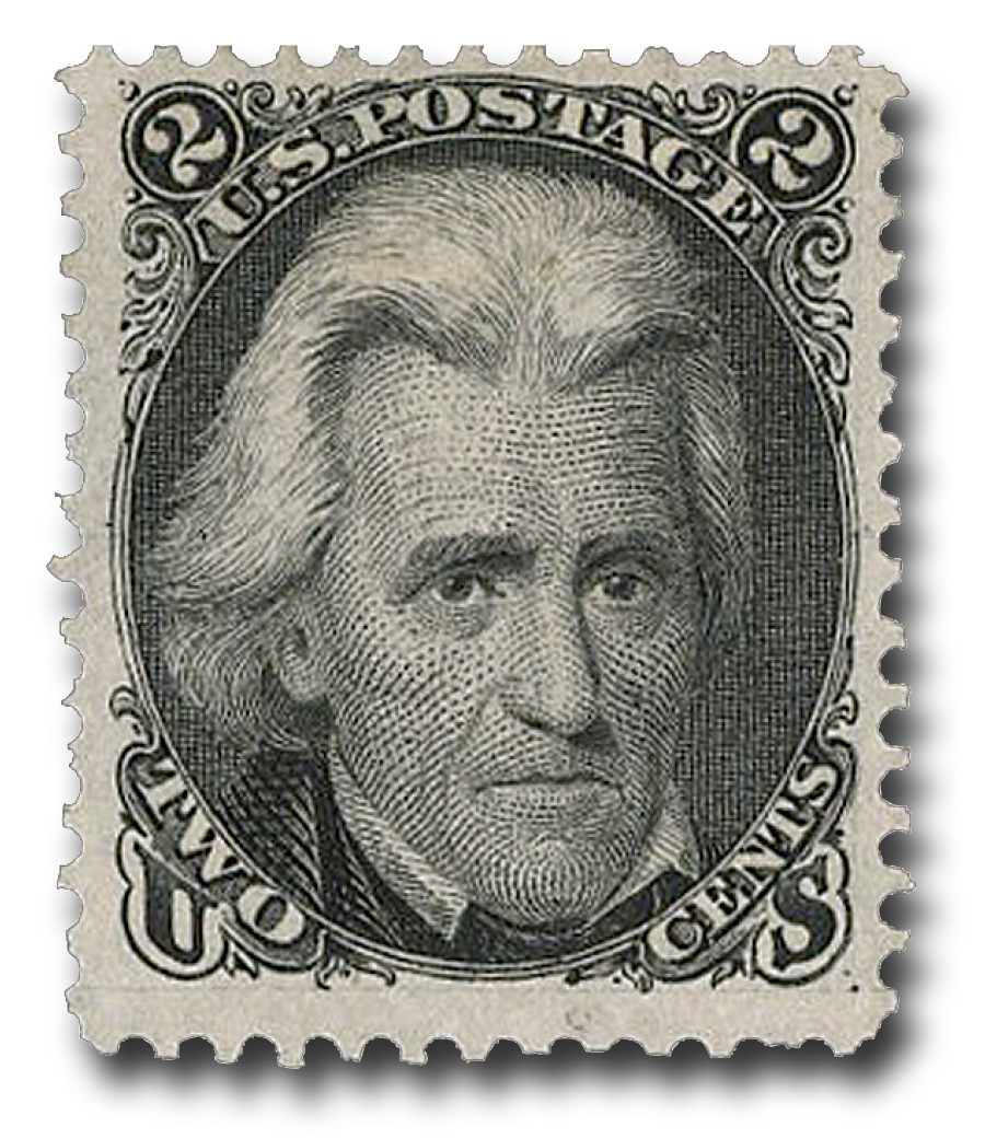 103 - 1875 2c Andrew Jackson, Black, Perf. 12 - Mystic Stamp Company