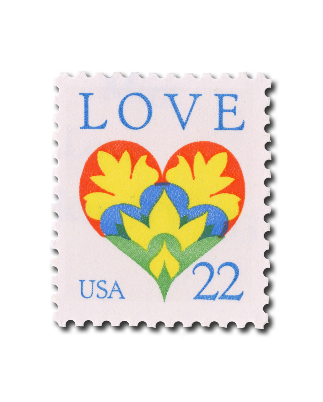 2248 - 1987 22c Love Series: Hearts & Flowers - Mystic Stamp Company