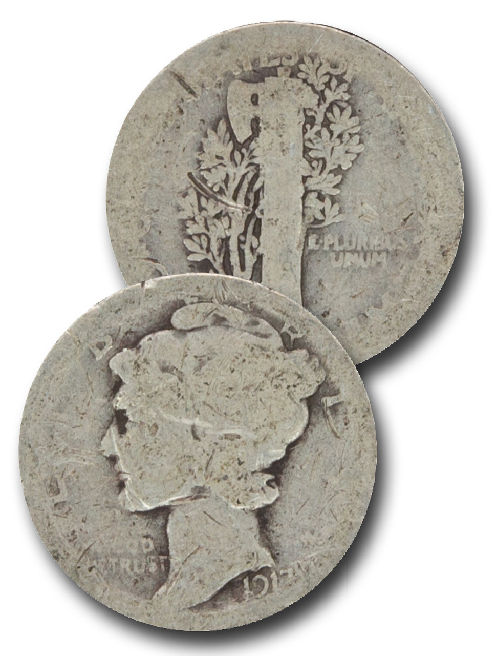 CD-917S - 1917-S Mercury Dime - Mystic Stamp Company