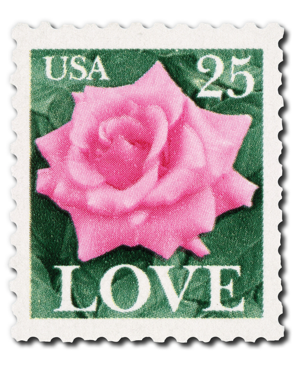 2378 - 1988 25c Love Series: Pink Rose - Mystic Stamp Company