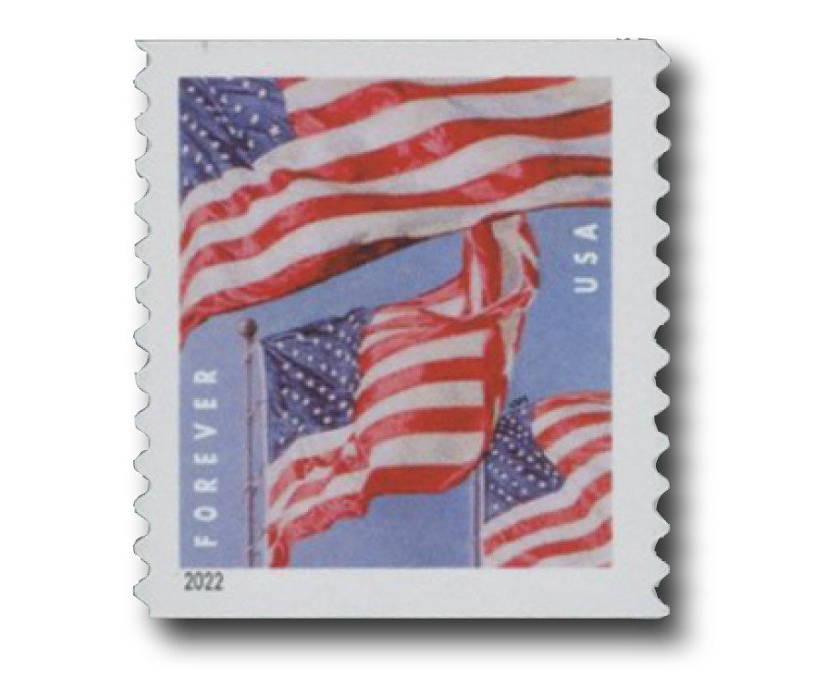 切手97007 5657(CF4) - 2022 First-Class Forever US Flag - COUNTERFEIT STAMP