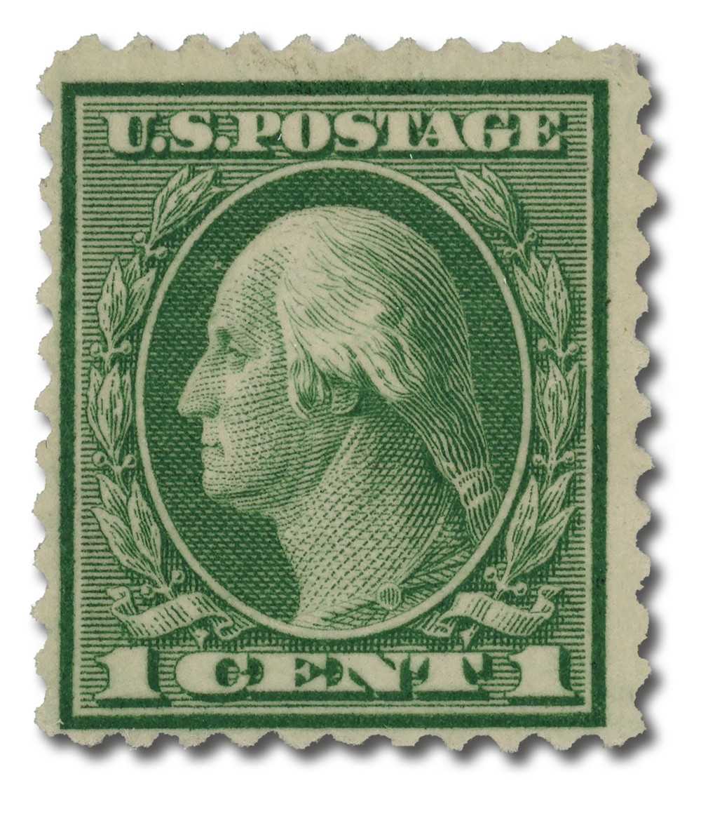 エリページです。 544 - 1922 1c Washington, Green, Unwatermarked, Perf. 11 - Mystic