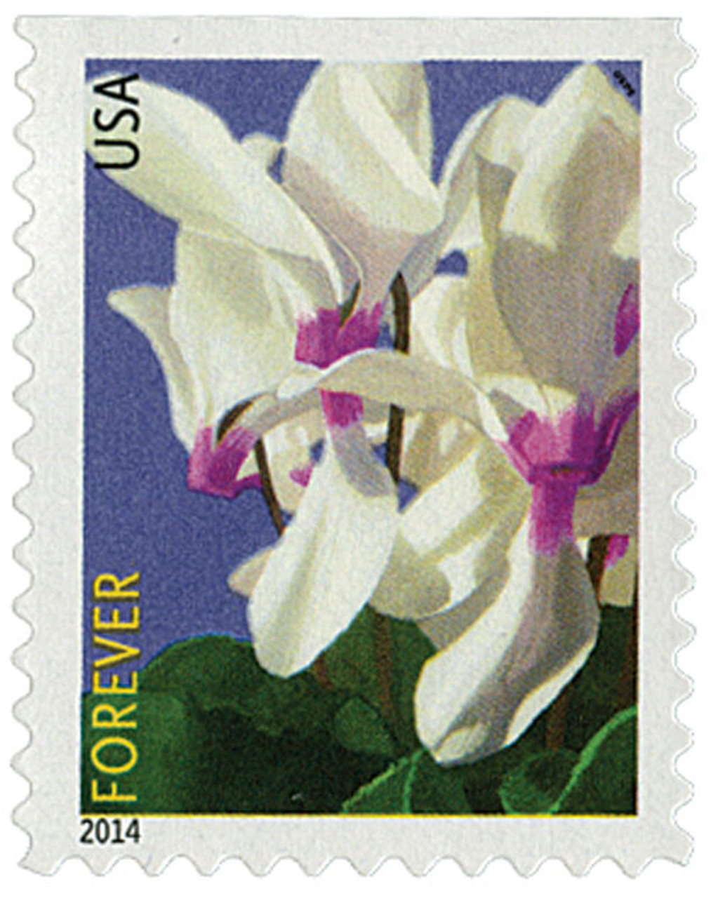 4863 - 2014 First-Class Forever Stamp - Winter Flowers: Cyclamen 4863 - 2014 First-Class Forever Stamp - Winter Flowers: Cyclamen