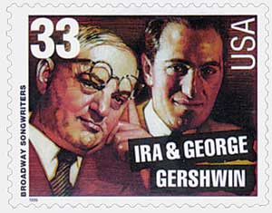 値下げ　Ira & e Gershwin ガーシュウィン 3345 - 1999 33c Broadway Songwriters: Ira & George Gershwin