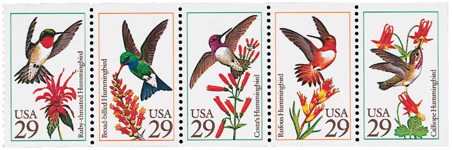 2642-46 - 1992 29c Hummingbirds - Mystic Stamp Company