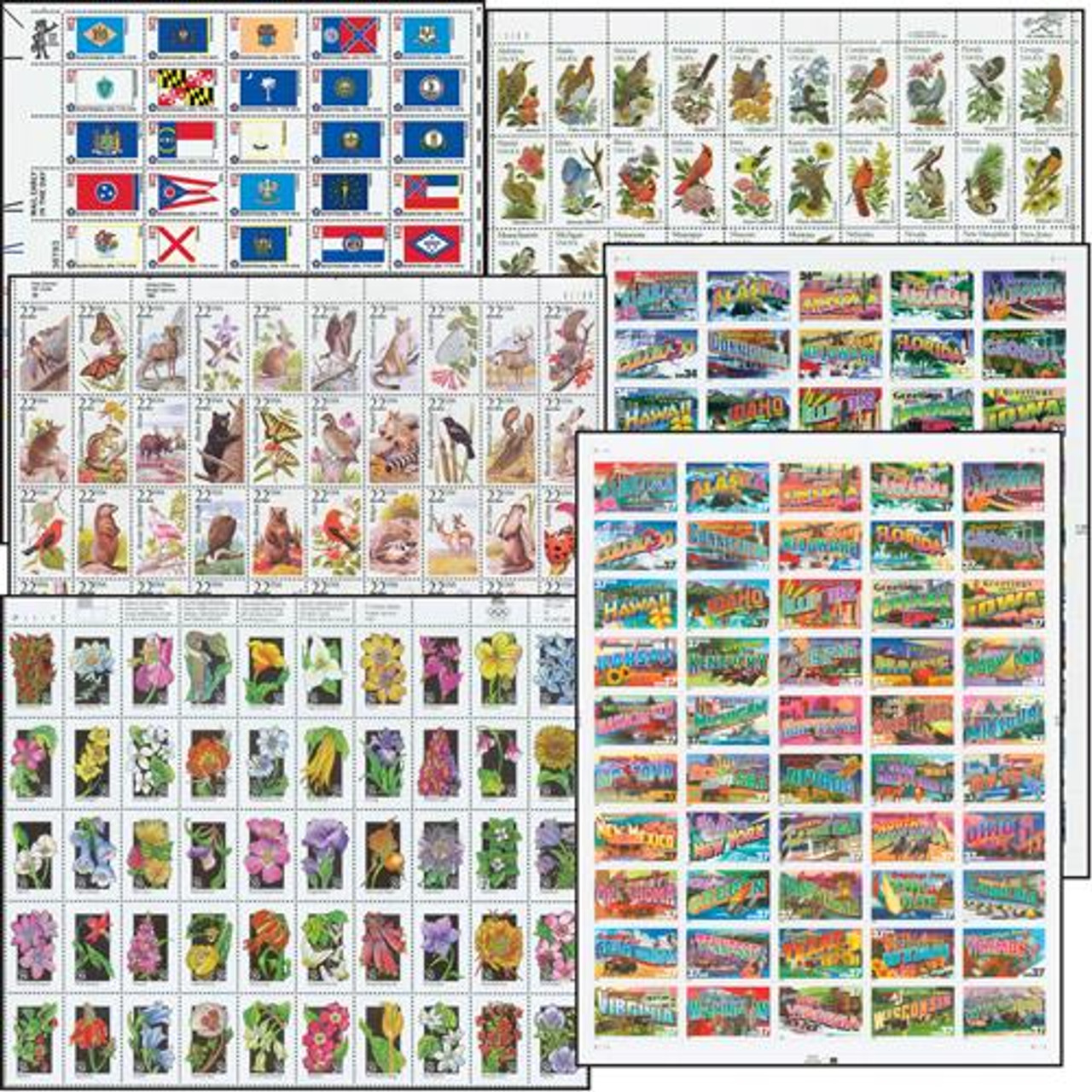 1633//3745 - 1976-2002 50 Stamp Sheet Collection - Mystic