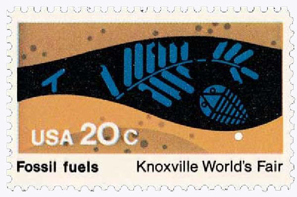 2009 - 1982 20c Knoxville World's Fair: Fossil Fuels - Mystic