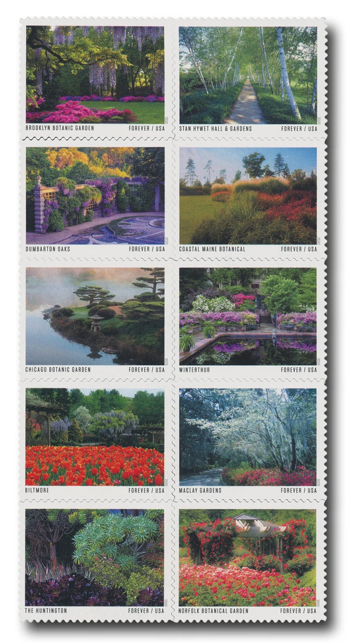 USPS First Class Flowers Garden Wedding Stamps Flowers From The Garden ...