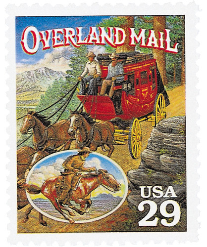 2869t - 1994 29c Legends of the West: Overland Mail - Mystic Stamp