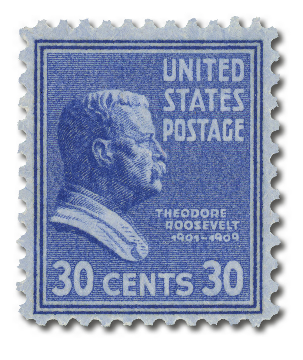 830 - 1938 30c Theodore Roosevelt, Deep Ultramarine - Mystic Stamp
