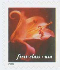 3457 - 2000 34c Flowers: Asian Hybrid, 10.5 x 10.75 perf, booklet