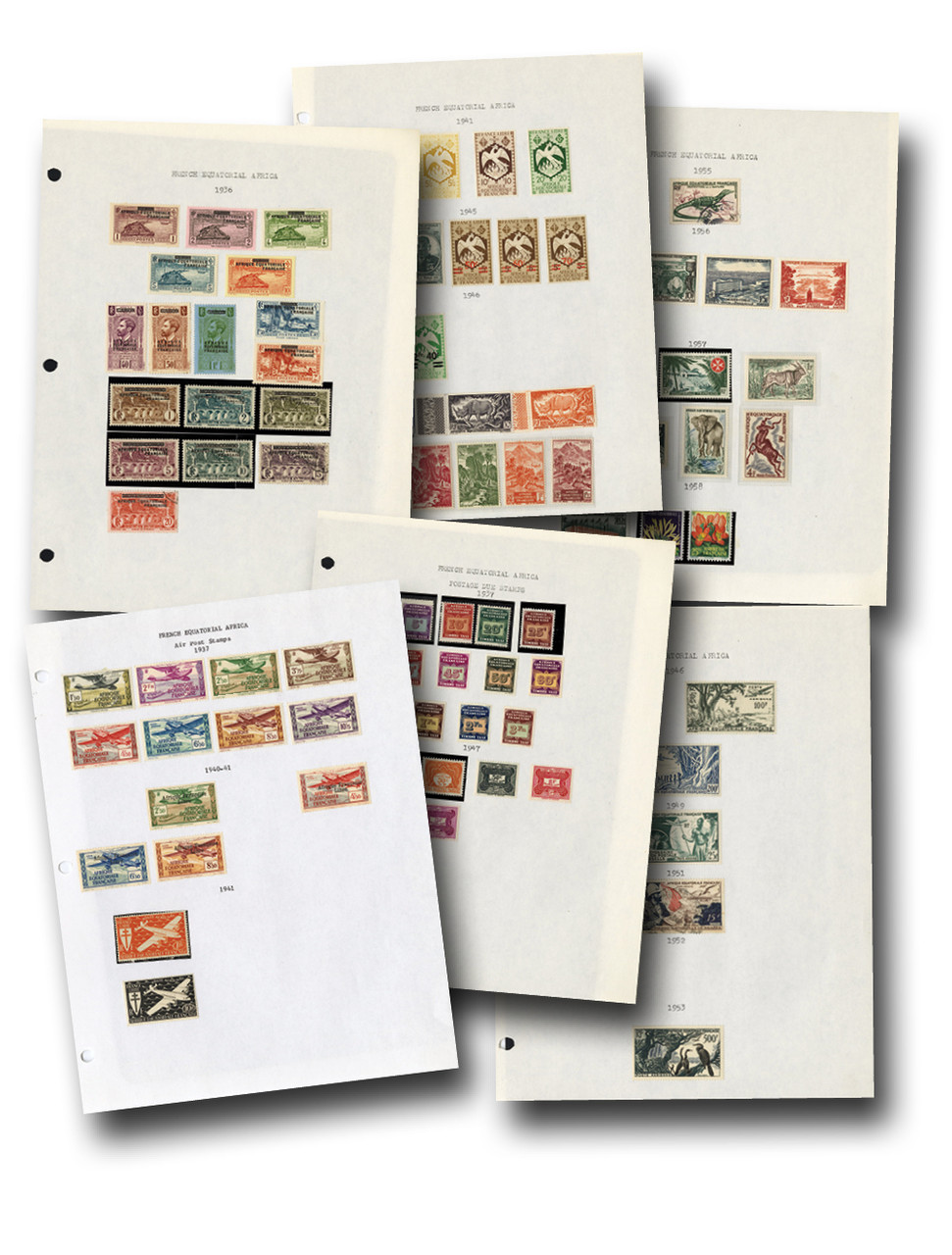 アフリカ55555 WW1212 - 1936-1958 French Equatorial Africa Collection - Mystic