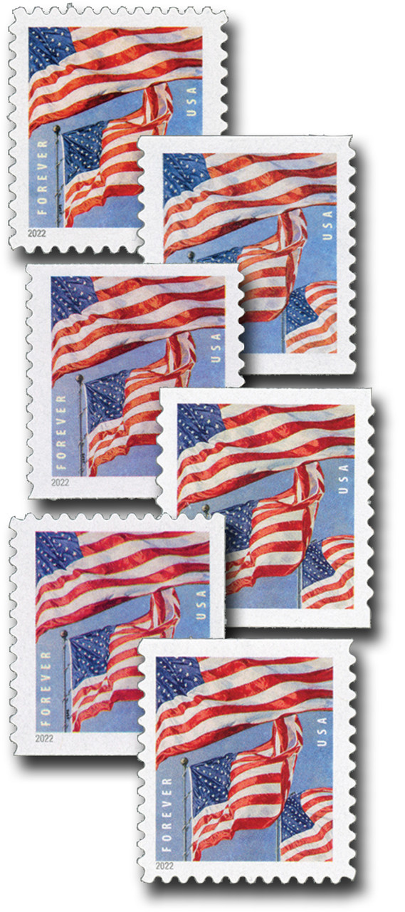 切手05 5654-59 - 2022 Forever Flag Issue - Mystic Stamp Company