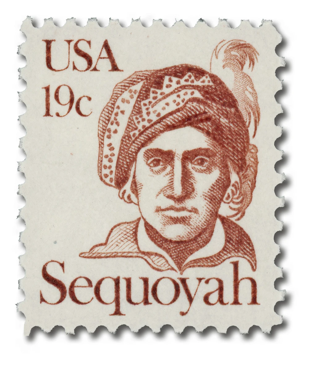 1859 - 1980 19c Great Americans Series: Sequoyah - Mystic Stamp
