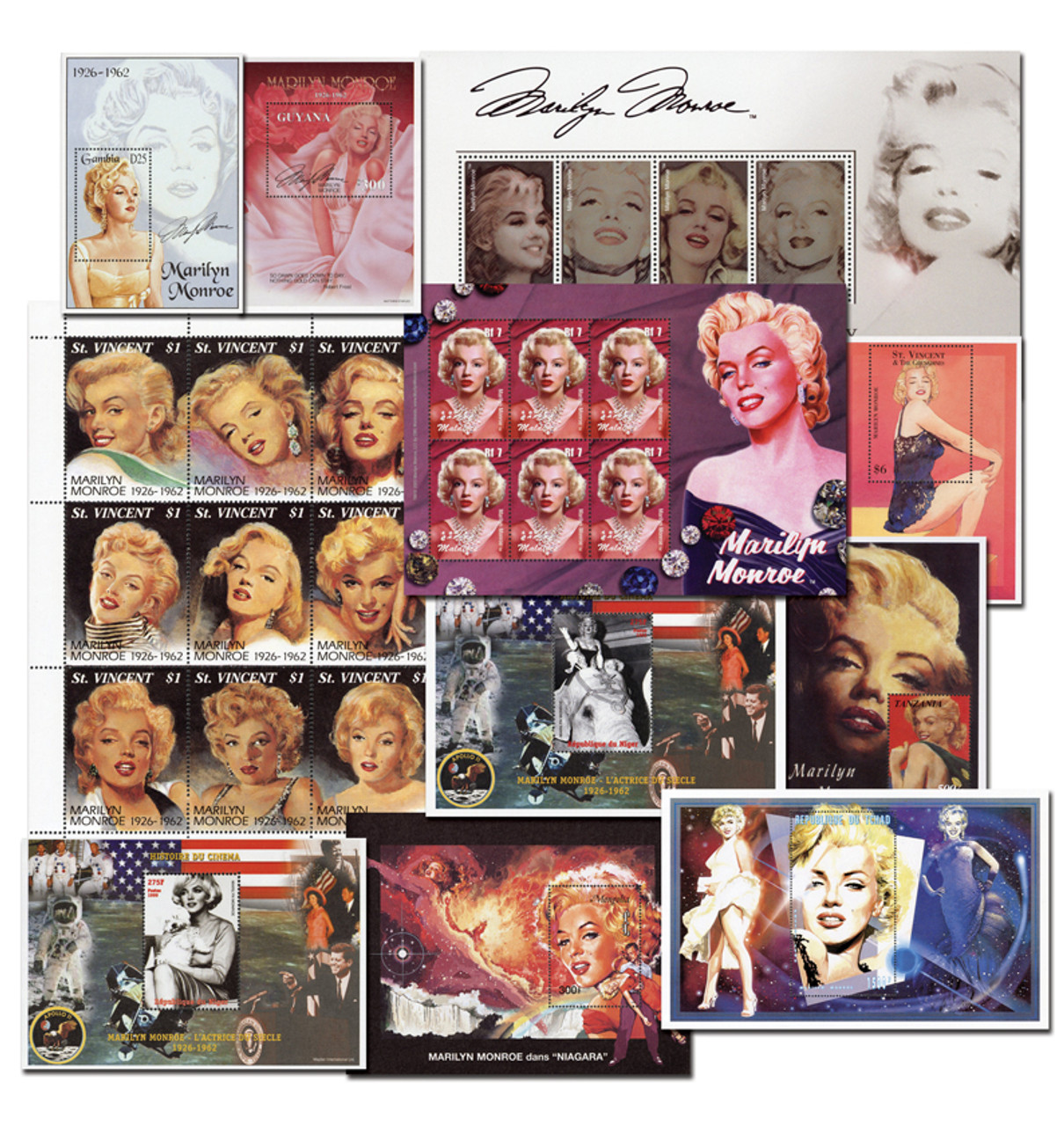 MFN051 - Marilyn Monroe Stamps - Mystic Stamp Company