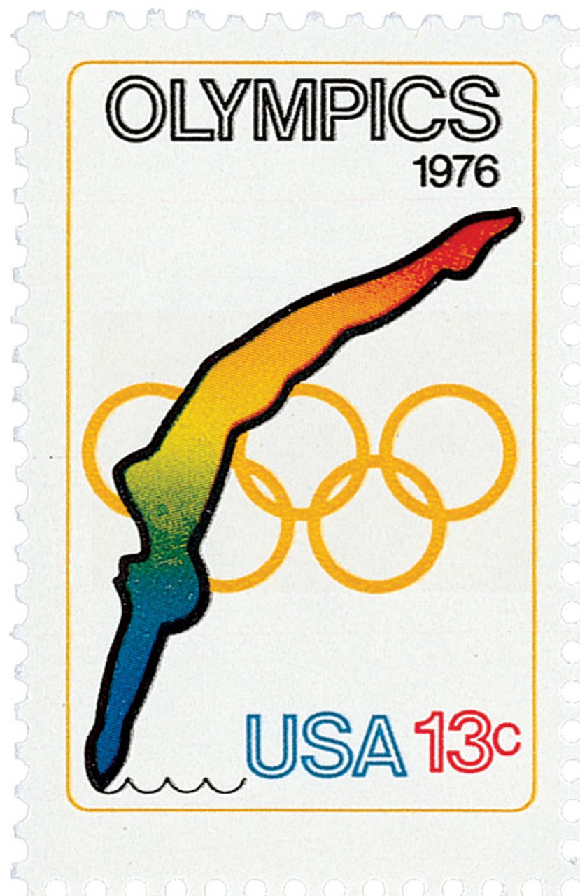 1695 - 1976 13c Olympic Games: Diving - Mystic Stamp Company