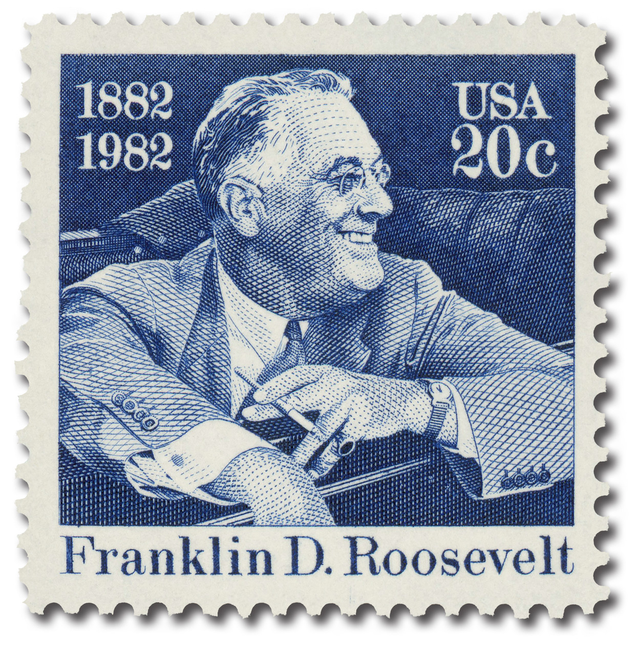 1950 - 1982 20c Franklin Delano Roosevelt - Mystic Stamp Company