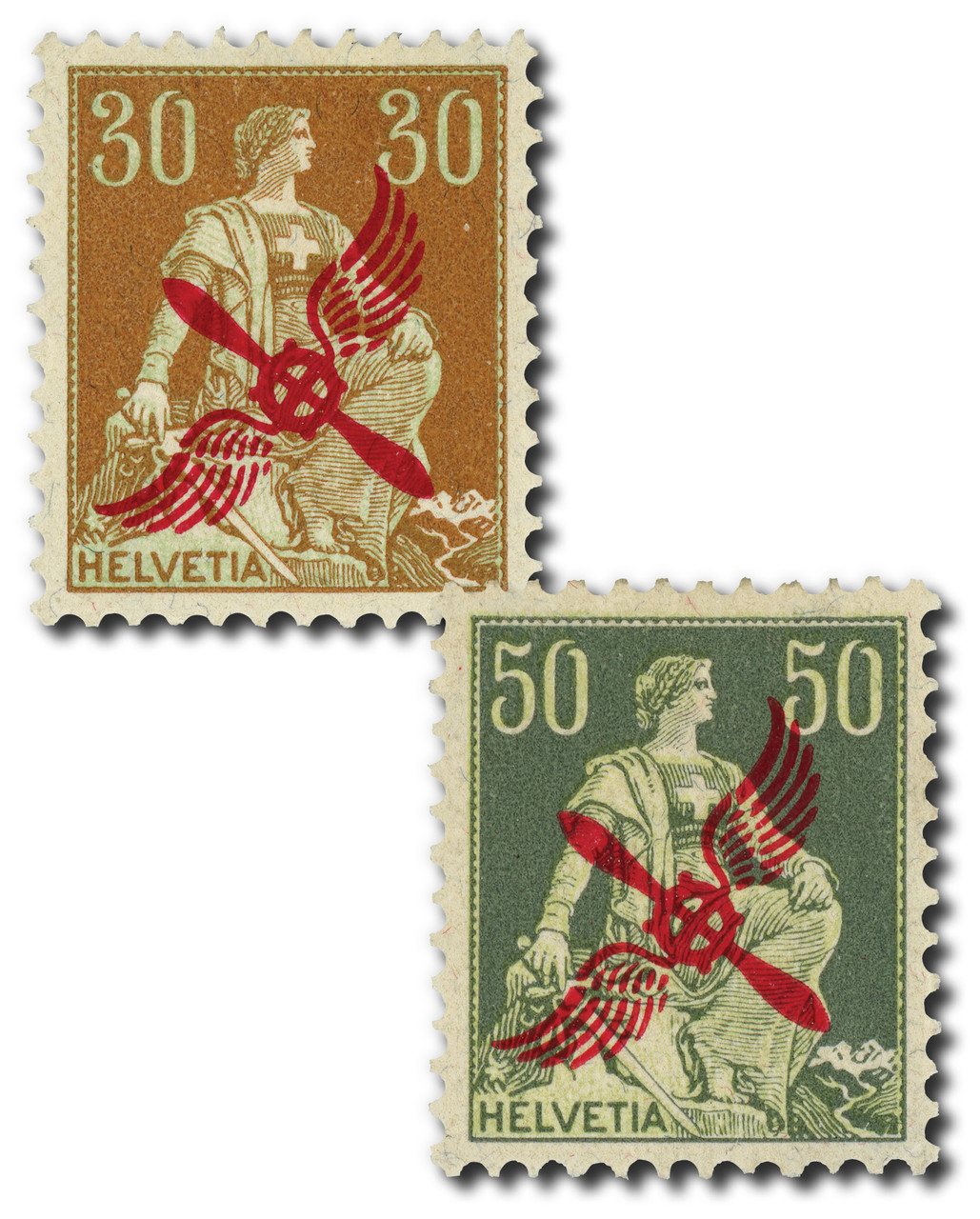 C1-2 - 1919-20 Switzerland - Mystic Stamp Company