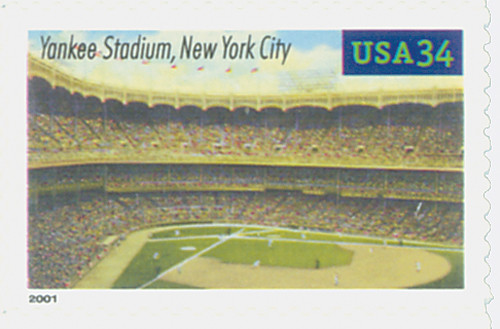 3513 - 2001 34c Legendary Baseball Fields: Yankee Stadium - Mystic