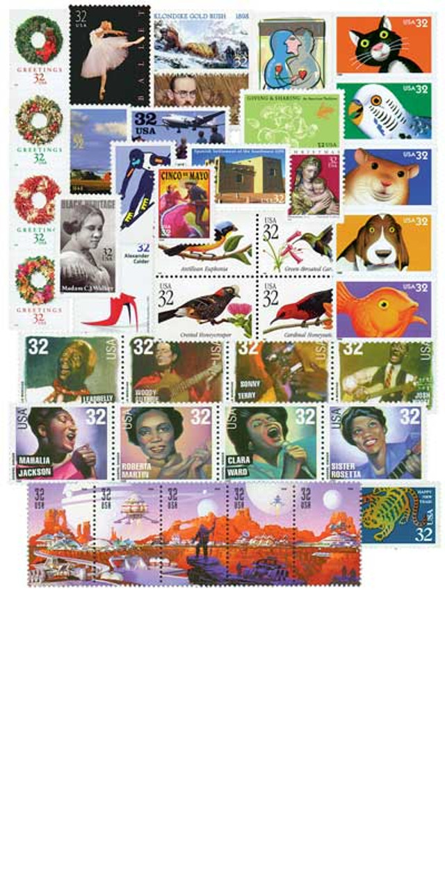 YS1998 - 1998 Commemorative Stamp Year Set - Mystic Stamp