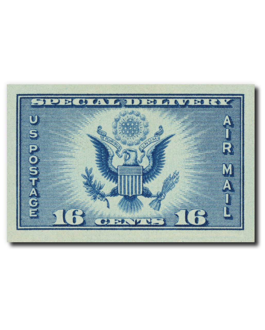 771 - 1935 16c Great Seal of the United States, Dark Blue, Imperf