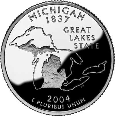 CNMI25P - 2004 Michigan State Quarter, P Mint - Mystic Stamp Company