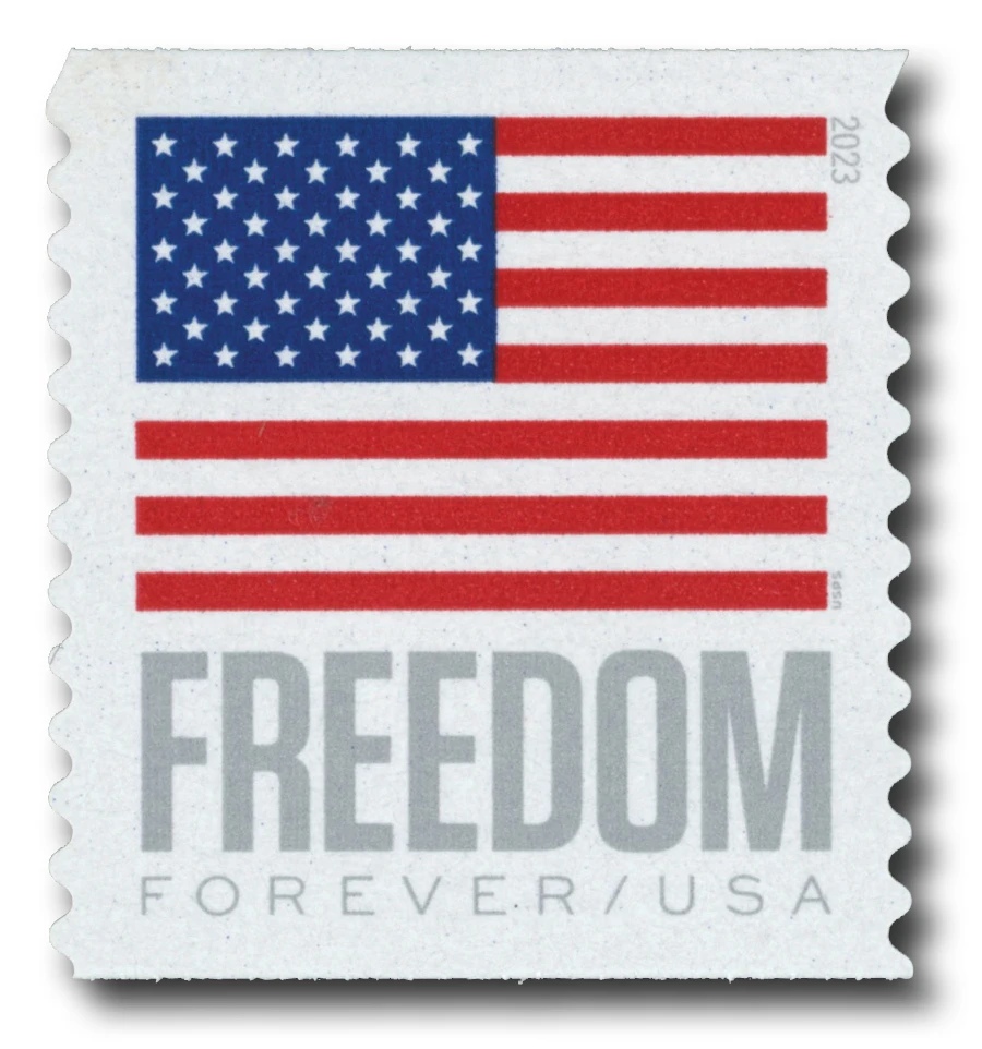 5789A - 2023 First-Class Forever Stamp - US Flags (BCA Coil, Die