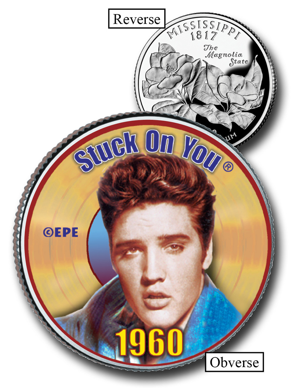 ヴィンテージ ELVIS PRESLEY 1956 レンチキュラー・バッジ EPQ15F - Elvis Presley 