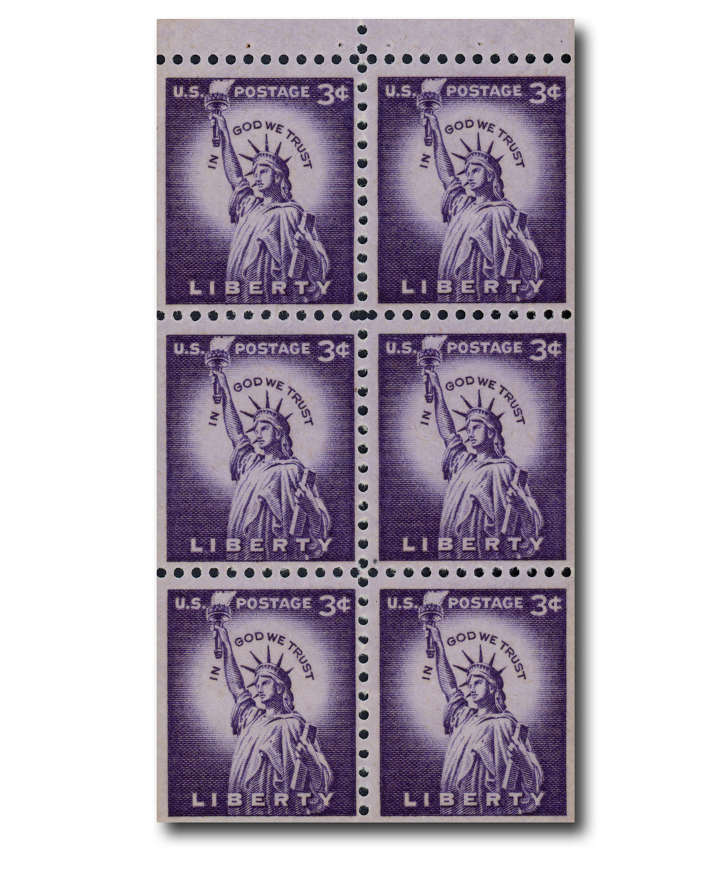 3*8様 Empire &Liberty 1035a - 1954 3c Liberty Series: Statue of Liberty, Booklet Pane of
