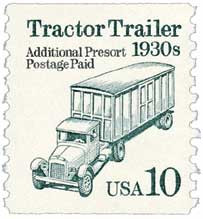 2457 - 1991 10c Transportation Series: 1930s Tractor Trailer
