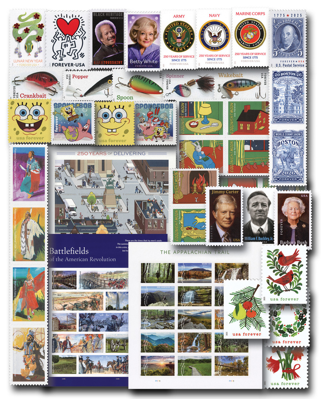 Image of 2025 Complete Commemorative Year Set - 88 Stamps