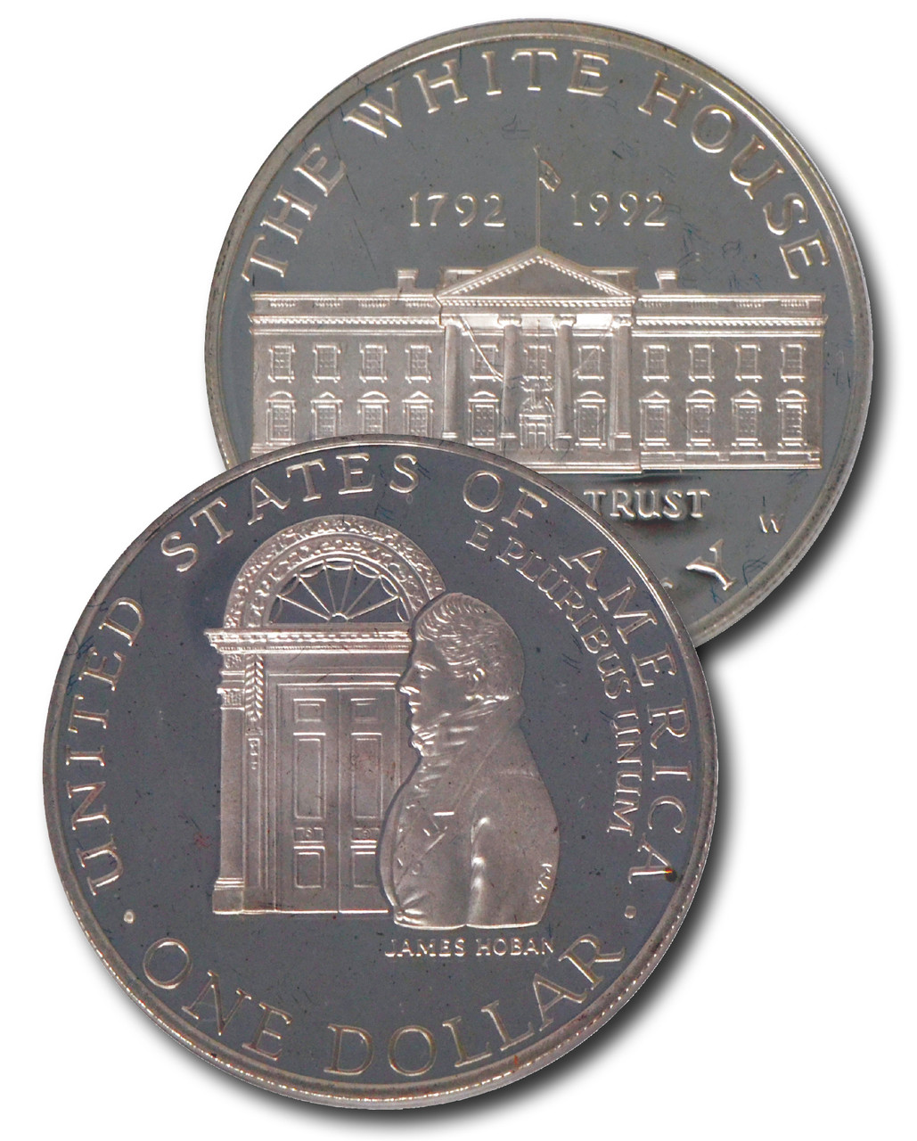 ホワイトハウス200周年記念 M12048 - 1992 White House 200th Anniversary Silver Dollar, Proof