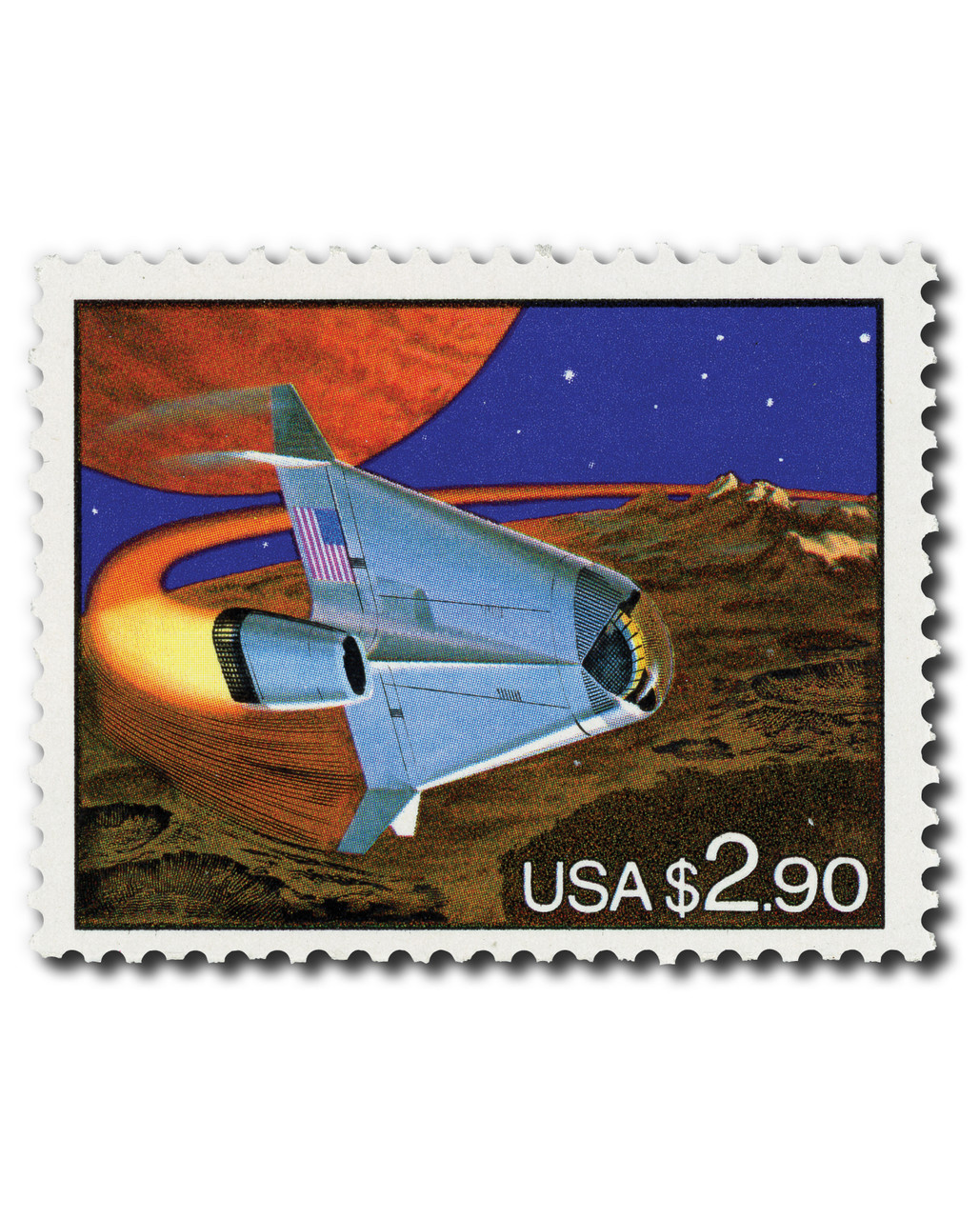 2543 - 1993 $2.90 Space Shuttle, Priority Mail - Mystic Stamp Company