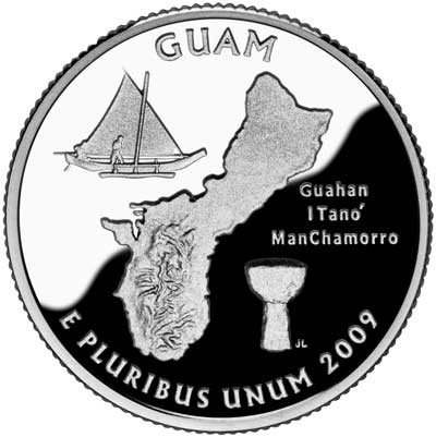 CNGM25P - 2009 Guam Quarter, P Mint - Mystic Stamp Company
